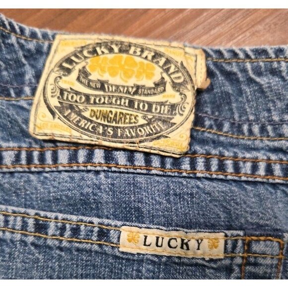 Lucky Brand Dungarees by Gene Montesano Jeans Size 10x32 Long Boot Cut - Picture 4 of 7
